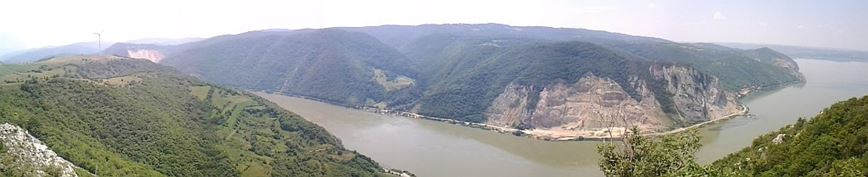 Rumunsko - Český Banát - panorama Dunaje u Svaté Heleny