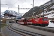 Švýcarsko - průsmyk Oberalppass - křížení vlaků