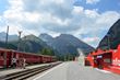 Švýcarsko - nádraží v Predě - začátek železniční naučné stezky