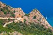 Korsika - horská cesta na Capo Rosso
